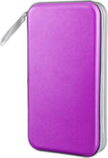 Siveit CD DVD Cases 96 Capacity Disc Storage Binder for Car(Purple) | Hard Plastic CD DVD Disc Cases Storage Binder Wallet for Car Home Office Travel by Siveit