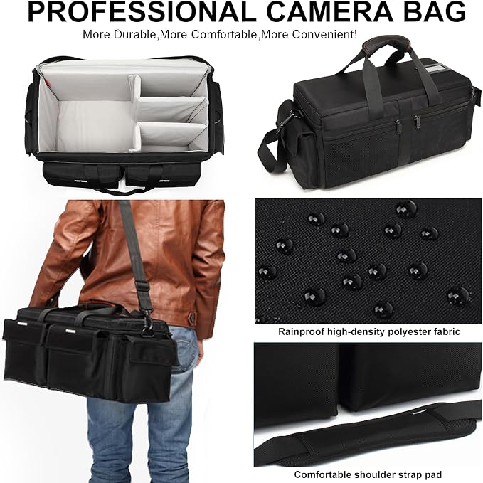 Professional Camera single-Shoulder Bag, Pressure proof &Waterproof DSLR SLR Mirrorless Gadget Case, Cine Cube Bag for Camera Gear, Photographer, Videographer Videomakersfor Z280 FX6 (L) - Image 5