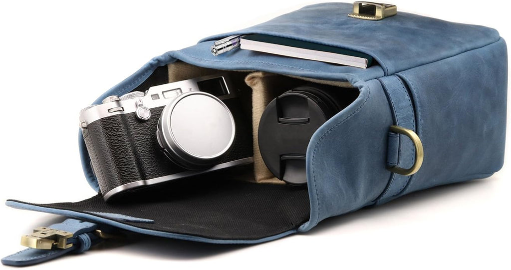 MegaGear Genuine Leather Camera Messenger Bag Mirrorless Portable electronic device cover - Image 6