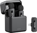 BOYA V3 Wireless Lavalier Microphone for iPhone with MFi Certified Lightning Port, 36H Battery Life with Charging Case, Noise Canceling Clip on Lapel Microphone Wireless Mini Mic for Video Recording by BOYA