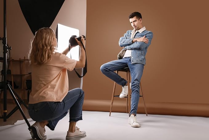 Denny Mfg Seamless Paper Backdrop for Photoshoot, Espresso Brown, 86" x 36' | Photoshoot backdrop, Matte Finish for Portraits, Product Photos and Video Shoots, with Free Roll Gaffer Tape (2 in x 13 ft) - Image 3