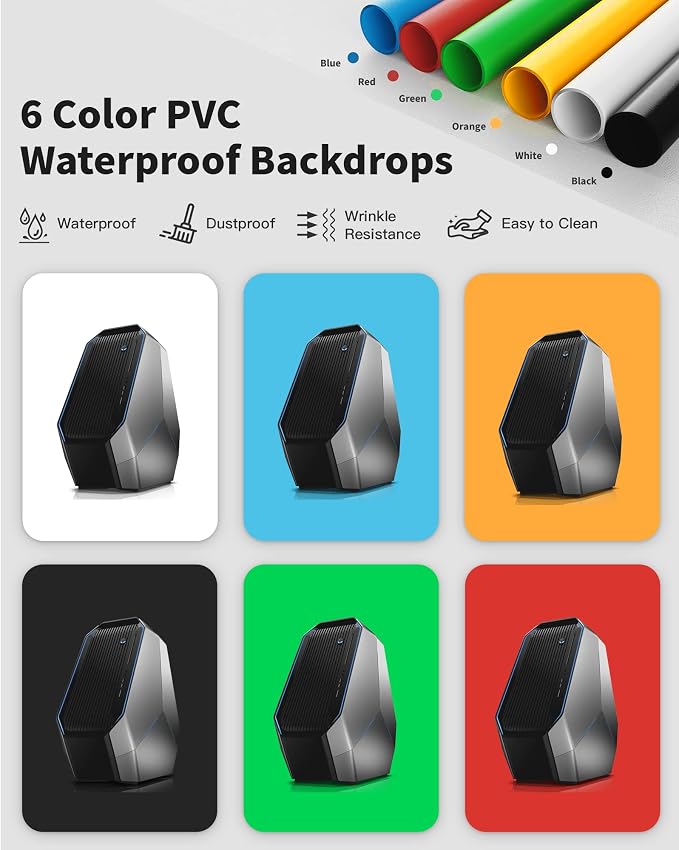 Glendan 24"x24" Light Box Photography, Large Photo Light Box | 288 LED Beads, CRI >95, Professional Portable Photo Booth Shooting Tent Kit with 6 Color Backdrops for Product Photography - Image 4