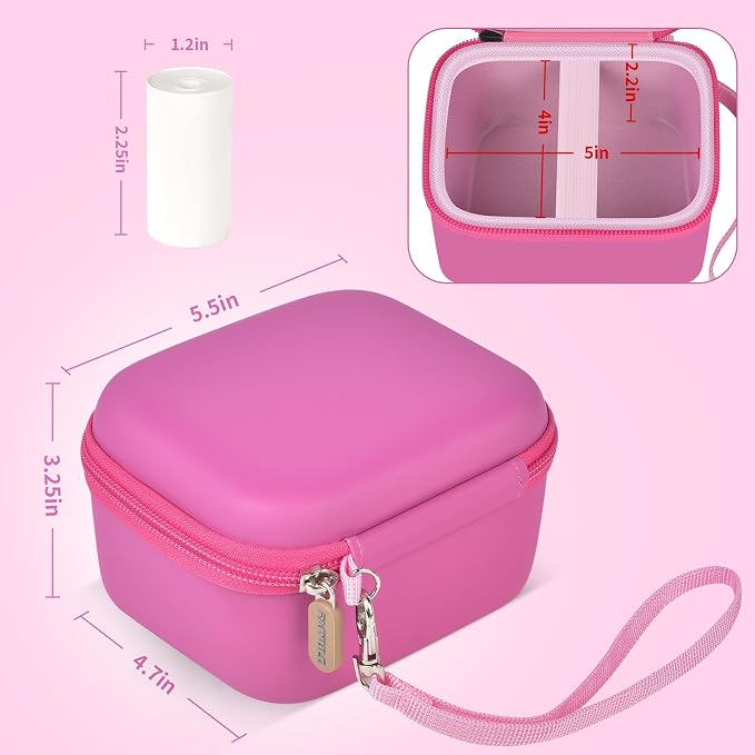 PAIYULE Kids Instant Print Camera Case for ESOXOFFORE for Dylanto | Hard Shell,Mesh Pocket,Wrist Strap,for Gofunly,for GREENKINDER,for DUDUDRAGON,for Zostuic,for Careenoah (Box Only)SkyBlue - Image 6