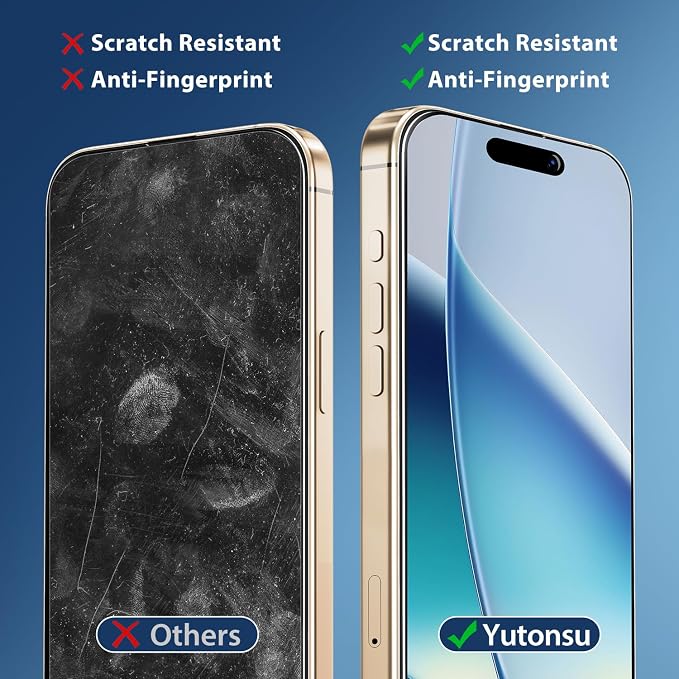 2 Pack Tempered Glass Screen Protector for iPhone 14 Pro 6.1-Inch | with 2 Pack Camera Lens Protector, Anti Scratch, Bubble Free, Case Friendly - Image 4