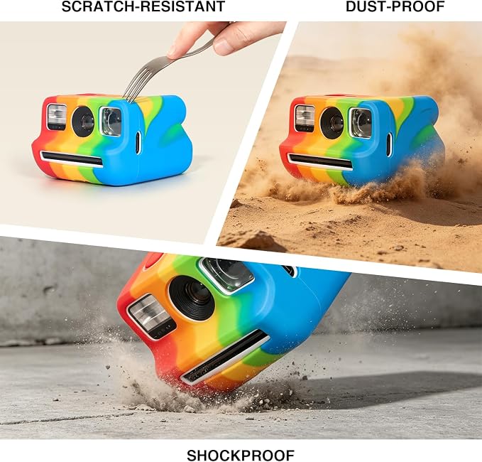 Silicone Case for Polaroid Go/Go Gen 2 Instant Camera, Rainbow | Protective Cover for Polaroid Go, Soft Silicone Case, Travel Cover Storage Bag, Wrist Strap, All-Round Protection, No Camera - Image 5
