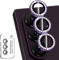 for Samsung Galaxy Z Fold 8 Ultra Camera Lens Protector, Individual Metal Ring Tempered Glass Lens Cover, [Strong Adsorption] Scratch Resistant Ultra-Thin HD Clear Lens Cover, 1 Set-Violet Diamond by Btscase