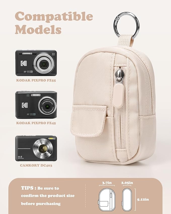 Soft Camera Case for Digital Camera KODAK PIXPRO FZ55/ FZ45/CAMKORY DC403 | Travel Camera Pouch, Carry Case Bag Cute Small - Image 2
