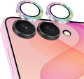 Meshine for Samsung Galaxy Z Flip 8 Camera Lens Protector,Scratch Proof,Strong Adsorption,9H Hardness with Metal Ring Camera Cover,Ultra Thin Case Friendly,Accessories Lens Protector,Glitter Colorful by Meshine