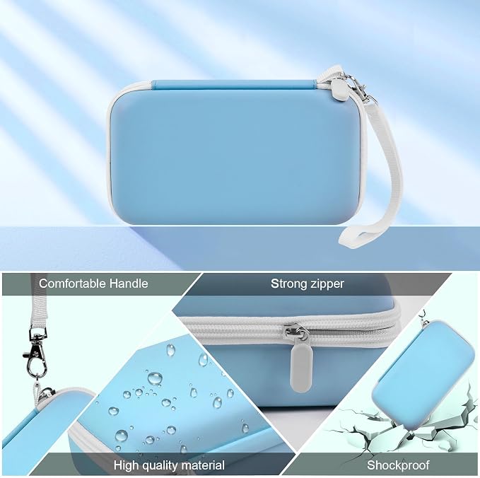 Case Compatible with ESOXOFFORE for Dylanto for Anchioo for WEEFUN for GKTZ for Amzelas for Mafiti Instant Print Camera for Kids, Film Camera Storage Holder Organizer Bag (Box Only)- Blue | For ESOXOFFORE/ for Dylanto/ for WEEFUN/ for Anchioo/ for GKTZ... - Image 5