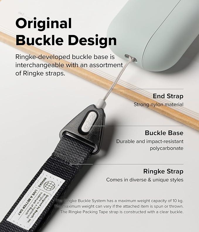 Ringke Phone Lanyard [Lanyard Strap Graphite] for Camera | Travel Essentials, One-Touch Buckle, Premium Material Phone & Camera Accessories, Adjustable Sturdy Universal Neck Strap - Image 5