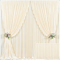 4 Panels Champagne Backdrop Curtain for Parties Wedding Baby Shower Wrinkle Free Photo Curtains Backdrop Drapes Fabric Decoration for Bridal Shower 20ft(W) x 10ft(H) by Tao-GePartyDecorations