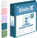 BinderX 3 Ring Binder 2 Inch, 2" Clear View Binder, Navy Blue, Letter /A4 | Extra Durable, PVC-Free, Customizable, Interior Pockets, 450-Sheet Capacity, Eco-Friendly, Reinforced Hinge, School, Office by Sooez
