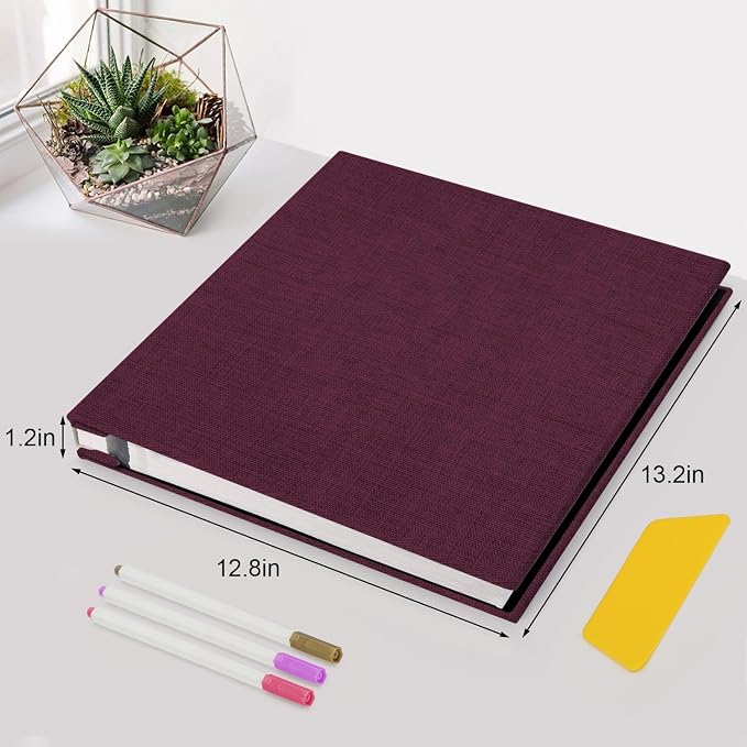 Zesthouse Large 18In Photo Album Self Adhesive 60 Pages, Scrapbook Albums with Sticky Page Holds 10x12 & 8x10 & 5X7 & 4x6 Pictures, DIY Photo Book Ideal Gift for Family Wedding Baby - Image 2