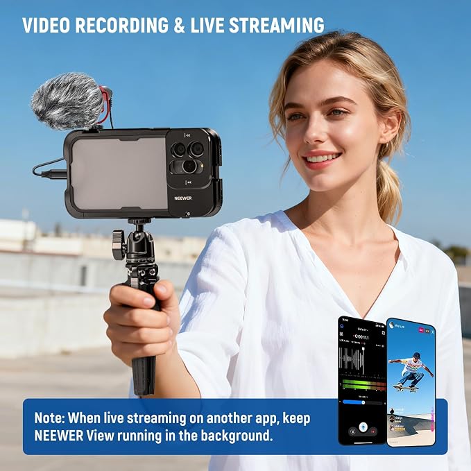 NEEWER Plug & Play Vlog Microphone, 20-20KHz Mini Supercardioid Mic with 3.5mm TRS, USB C OTG Cable, Shock Mount, Windscreen Compatible with iPhone 16 15 14 Samsung S24 Android Tablet Mac Camera, VM10 | 20-20KHz, Compatible with Sony Canon Nikon iPhone... - Image 7