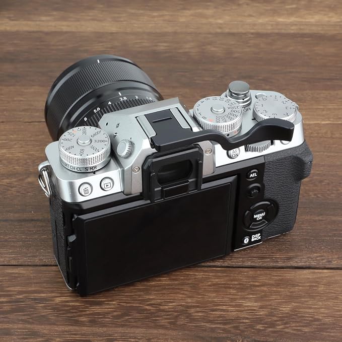 Haoge THB-XT5B Hand Grip Metal Hot Shoe Thumb Up Rest for Fujifilm Fuji X-T5 Camera Black - Image 2