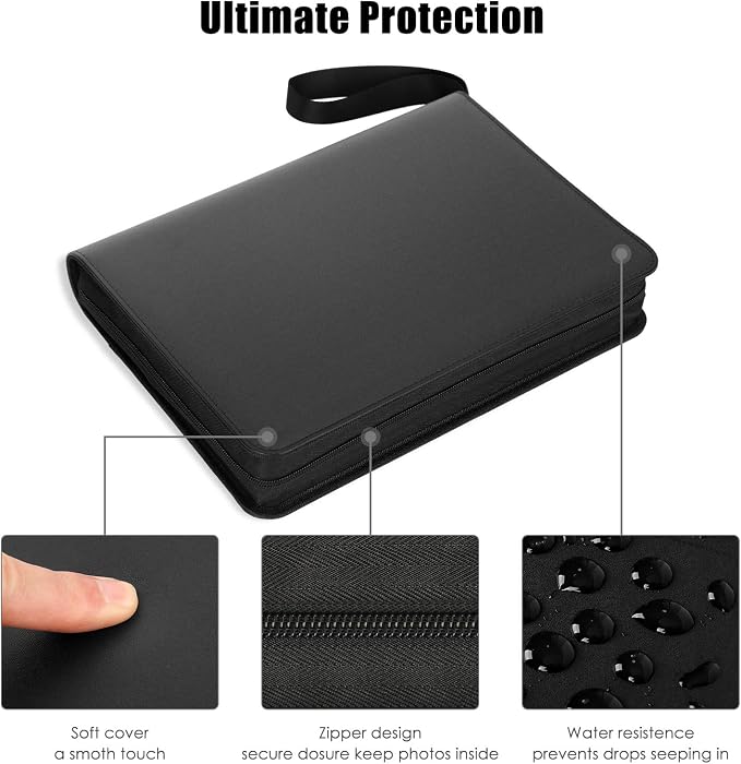 Veicevol 540-Pocket Album for Instax Mini & Polaroid 2x3 inch Photos, Black | Designed for Instax Mini and Polaroid 2x3 Photos, Cover with Zipper Closure, Large Capacity, Holds Up to 540 Photos Securely - Image 5