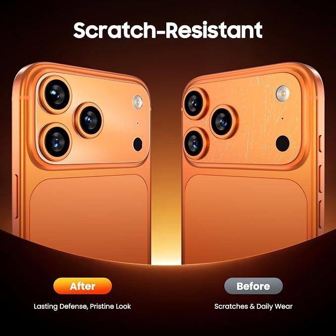 Uyiton 3 Pack for iPhone 17 Pro Camera Plateau Protector - Matte PET Film | Ultra-Thin, Invisible & Bare-Hand Feel, Scratch-Resistant, Case-Friendly, Protects Camera Base Only – Not Cover Lens - Image 3