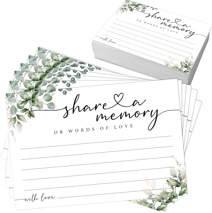 Share A Memory Cards for Celebration Of Life - Set of 50 Memorial Cards for Weddings, Anniversaries, Memorials, Funerals, Birthdays, Graduation, Retirement, Going Away -A01 by BHTPNG