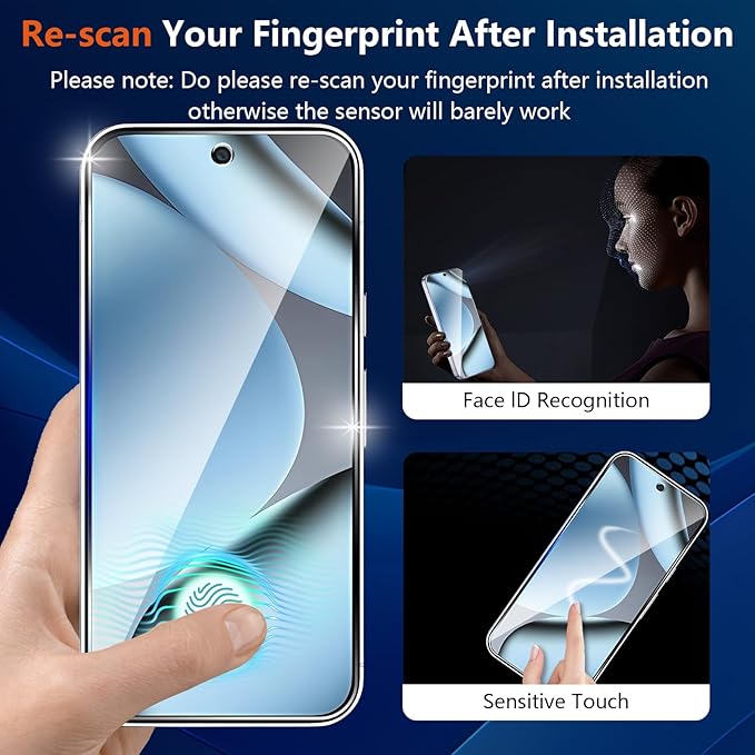 (3+2 Pack) Glass Screen Protector for Google Pixel 10 Pro with Camera Lens Protector,9H Tempered Glass,Fingerprint Unlock,Anti-Scratch,Bubble Free,Case Friendly - Clear - Image 4
