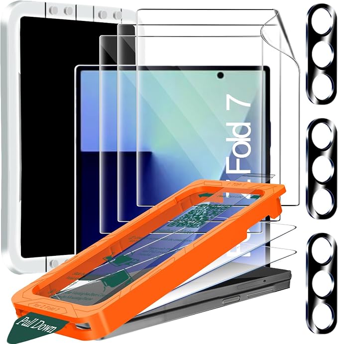 IMBZBK 9 in 1 Screen Protector for Samsung Galaxy Z Fold 8 Ultra/Z Fold 7 | 9H+ Hardness, Military Grade Shatterproof, Case Friendly, Bubble Free Auto-Dust Removal, 3+3+3 Pack by IMBZBK