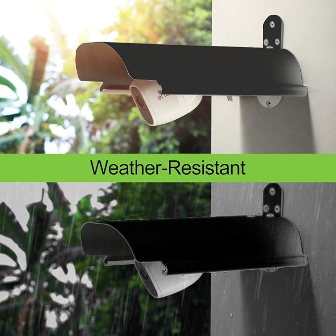 Uogw Sun Rain Shade Camera Cover Shield Works for Blink XT,XT2,(3rd Gen) XT3,XT4 (4th Gen),Arlo,Arlo Pro,WyzeCam,Nest,Ring,Protective Roof for Outdoor Security Cameras, Aluminum Alloy Material-White - Image 3