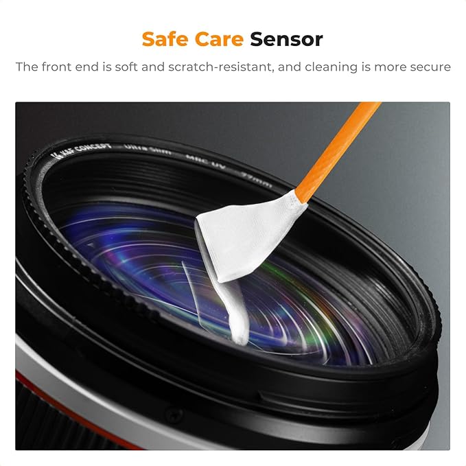 K&F CONCEPT APS-C Sensor Cleaning Kit, with Sensor Cleaner, Camera Cleaning | 16mm Sensor SwabX6, Vacuum Sealed, Gentle Cleaner, Multi-Device Use,Precision Cleaning,for Nikon Sony Canon Camera Clean,MA02 - Image 5