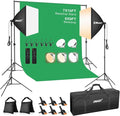 EMART 7 x 10 FT Photography Lighting Kit with 85W LED Bulbs for Portrait | 7x10FT Backdrop Stand & 6x9FT Backdrop, Softbox Lighting Kit & 3000-6000K Bulb Professional Studio Lights for Video Recording by EMART