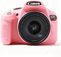 Case for Canon EOS Rebel T7 Rebel T6 Camera, Soft Silicone Rubber Protective Camera Case Cover Accessories, Lightweight, Anti-Scratch with Button Marking for EOS Rebel T7 T6 (Pink) by Frevyve
