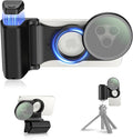 JJC Magnetic Phone Camera Grip with 67mm Filter Adapter Kit, Compatible with iPhone 16 Pro 15 Pro 14 Pro, with Remote Control & 1/4” Tripod Screw for Vlogging Video Recording Mobile Filmmaking by JJC
