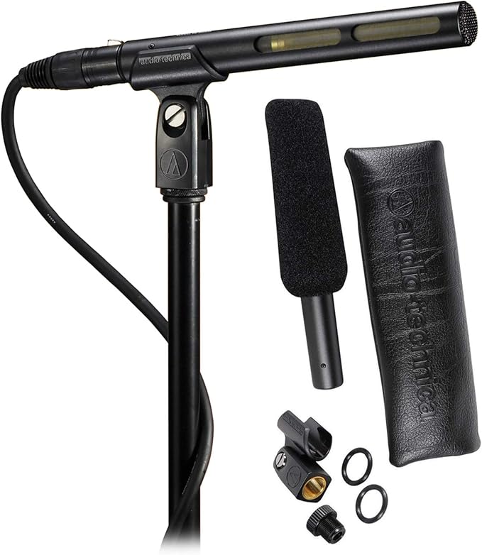 Audio-Technica AT875R Short Shotgun Condenser Microphone w/Line+Mic Stand - Image 2