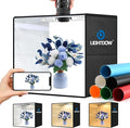 Lightdow 10"x10"x10" Photo Studio Light Box Photography with 96 LEDs (CRI>95), 6 Backdrops - Portable/Dimmable/Versatile Folding Shooting Tents for Toys/Jewelry/Watches/Cosmetics Photography by Lightdow