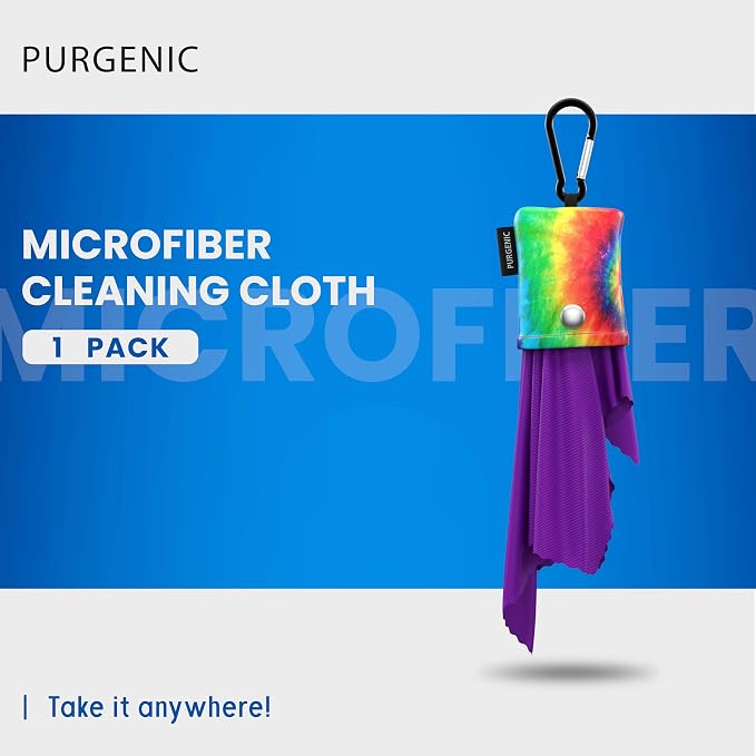 Microfiber Cloth & Glasses Wipes (1 Pack) Lens & Glasses Cleaning Cloth - Eyeglass Cleaner - Camera Lenses & Gadget Delicate Screens - Tie Dye - Image 2