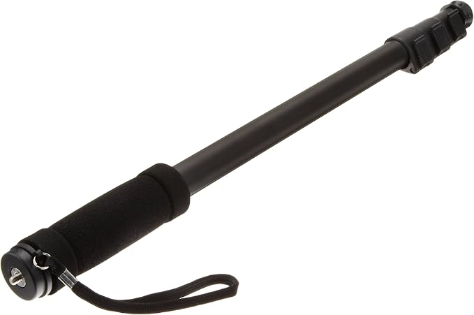 Amazon Basics 67-Inch Monopod for Camera, Extendable 4-Section, 6.6 lb Capacity, Rubber Foot, Carrying Bag, Black by AmazonBasics