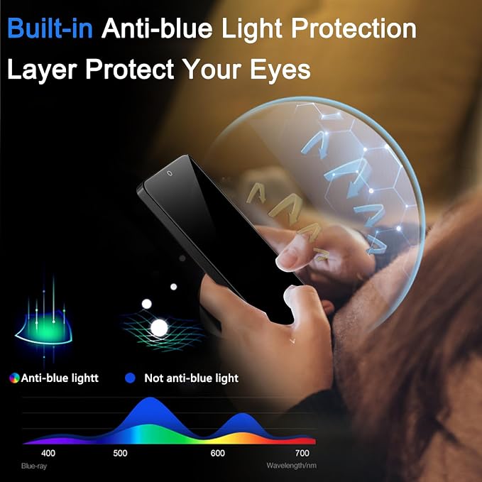 Ferilinso 3 Pack Privacy Screen Protector for Samsung Galaxy S26 Ultra | 9H+ Tempered Glass, Military-Grade Shatterproof, HD, Case Friendly, Easy Installation Bubble Free, with Camera Lens Protector - Image 7