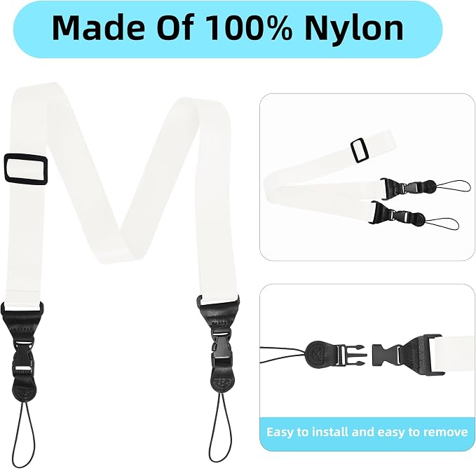 Adjustable Shoulder Strap, iPad Strap Nylon Neck Lanyard | for iPad/Samsung Tablet Case,Camera Binocular Crossbody Laptop Luggage Bag - Image 4