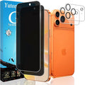 2+2 Pack Privacy Screen Protector for iPhone 17 Pro Max 6.9-Inch | with Camera Lens Protector, Anti-Spy Tempered Glass Film, Easy Installation, 9H Hardness, Case Friendly by Unknown
