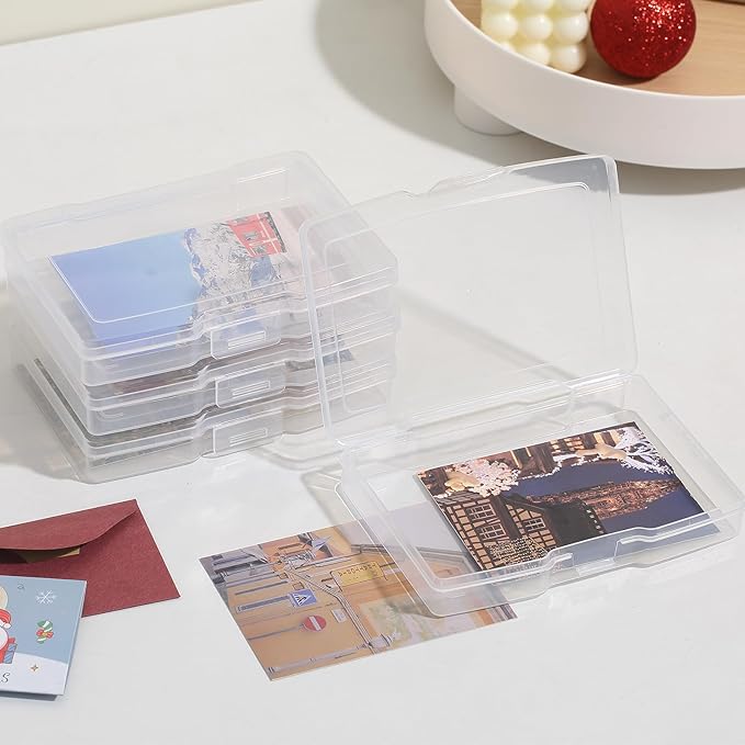 novelinks Photo Storage Boxes with Handle, Photo Organizers and Storage | 2Pack Clear, Photo Albums 4x6 Pictures, Photo Cases, Classroom Organization, Index Card Box, Photo Card Holder, Seed Storage - Image 7