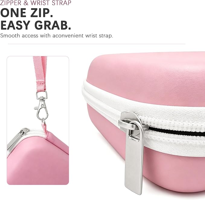 Camera Carrying Case for KODAK PIXPRO FZ55/ FZ45 Digital Camera | Camera Storage Case. Hard Protective Bag With Mesh Pocket Fits Batteries Cable Memory Card Card Reader, Pink - Image 6