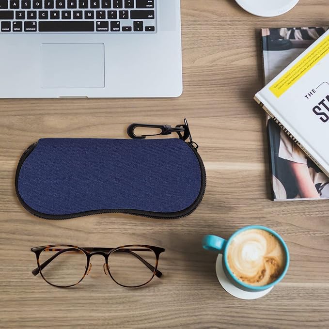 MoKo Sunglasses Soft Case Ultra Light Neoprene Zipper Eyeglass Case for Men Women - Image 7