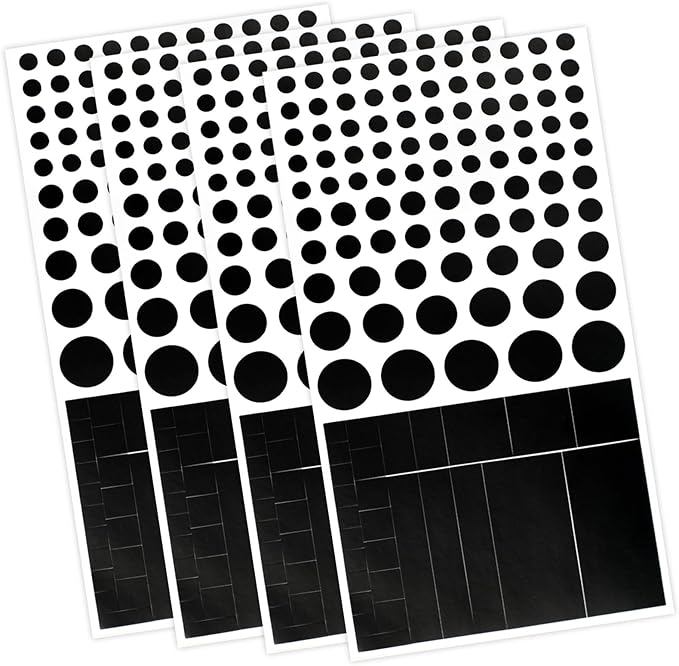 Vinyl Webcam Covers – Restickable Privacy Stickers for Laptop, Smartphone, Tablet, Smart TV & Game Console – Black, Multiple Sizes by Unknown