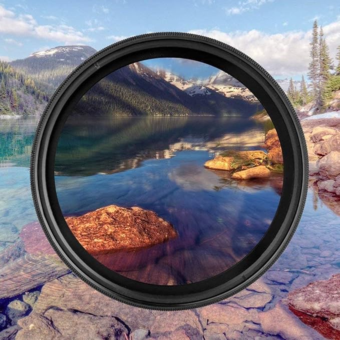 37mm CPL Phone Camera Lens, Universal Phones Camera Lens, ND 2-400 Cell Lens Adjustable Density Filter with Phone Clip for iPhone for Samsung Android Smartphones - Image 2