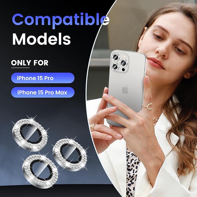 Tensea Camera Lens Protector Compatible for iPhone 17 Pro Max/17 Pro/15 Pro Max/15 Pro/16 Pro Max/16 Pro/14 Pro Max/14 Pro, Metal Tempered Glass Cover Camera Screen Protector Accessories,Case Friendly - Image 2