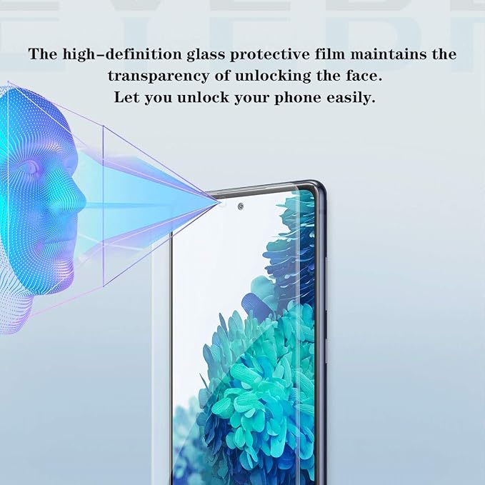 Galaxy S20 FE HD Clear Tempered Glass Screen Protector + Camera Lens Protectors, [2+2 Pack] [3D Glass] [Anti-Glare] [Bubble-Free] Screen Protector Glass For Samsung Galaxy S20 FE - Image 4