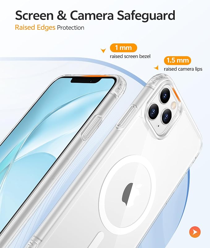 FNTCASE for iPhone 11 Pro Max Case Clear, Fit for Magsafe, Anti Yellowing | Magnetic Phone Cases, 14FT Military Grade Drop Protection, Slim Shockproof Protective Cover, Transparent - Image 4