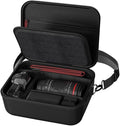 ProCase Hard Shell Digital Camera Case for Canon Rebel T7 -Black | Soft Padded Bag with 1 Shoulder Strap and 3 Adjustable Dividers for Digital Camera EOS R100/R50/DSLR/SLR/Nikon/Sony by ProCase