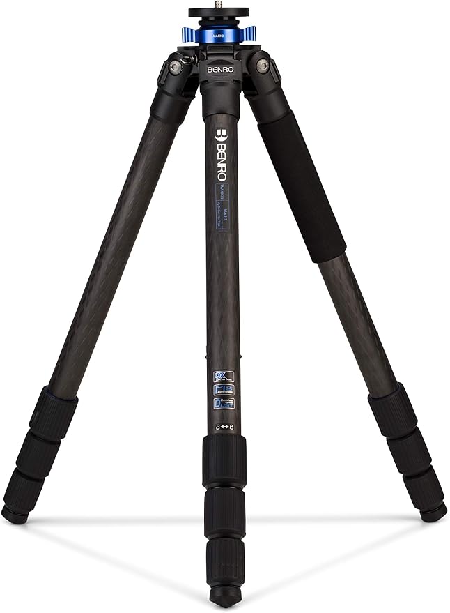 Benro Mach3 9X Carbon Fiber Series 4 Extra Long Tripod, 4 Section, Twist Lock Legs, 82.9" Maximum Height, 44.1 lb. Load Capacity- Black (TMA48CXL) | 9X Carbon Fiber with 50lb load capacity and twist locks for photography, videography and outdoor shooting - Image 3