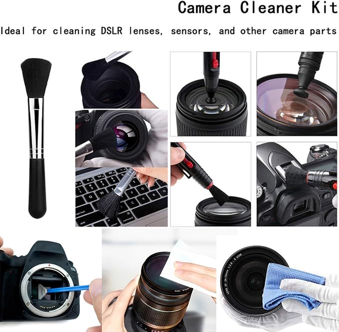 Professional Camera Cleaning Kit(38 pcs) - Including Lens Paper/Blower, APS-C Clean Swabs, Microfiber Cloths, Lens Pen, Clean Brush - DSLR Photography Accessories Lens Cleaning Kit Photographer Gifts - Image 8