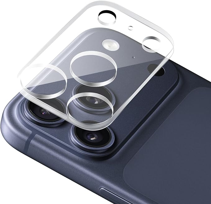 FanTEK Camera Lens Protector Compatible with iPhone 17 Pro, 9H Tempered Glass Camera Screen Cover, Ultra HD Clear Acrylic Full Coverage Guard, Case Friendly by FanTEK