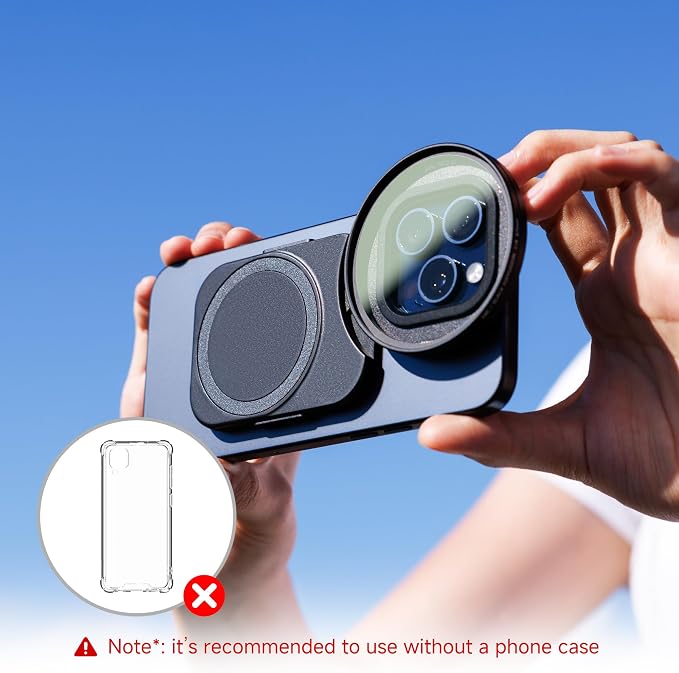JJC CPL Filter for iPhone, Lens Mount Adapter with 67mm Polarizing Filter | Magnetic Lens Attachment for iPhone 16 15 14 Pro Max Plus, with 1/4" Screw & Cold Shoe, Ideal for Vlog/Video/Photography - Image 8