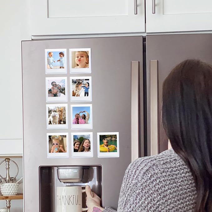 Go Magnetic Picture Frame for Polaroid Go Gen2/Gen3 Instant Camera | Picture Frame for Polaroid Go Fits 2.12x2.62 Inches Films, Magnets for Refrigerator with Transparent Cover, White, 20 Pack - Image 6